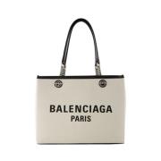 Balenciaga Bomull Tote Bag - Beige Beige, Dam