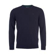 Barbour Lyxig Lamull Crew Neck Sweater Blue, Herr