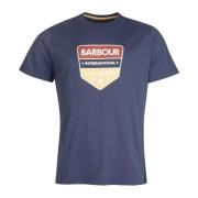 Barbour Marinblå Slim Fit T-shirt SMQ Blue, Herr