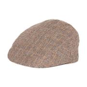 Barbour Traditionell Herringbone Flat Cap Beige, Herr