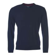 Barbour Mörkbl? Crew Neck Tröja Harrow Mkn0867Ny94 Blue, Herr