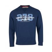 Barbour Steve McQueen Marshall Sweatshirt Blue, Herr