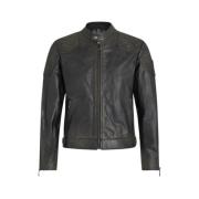 Belstaff Svart Outlaw Läderjacka Black, Herr