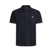 Belstaff Mörk Ink Bomull Pique Polo med Phoenix Emblem Blue, Herr