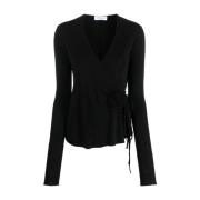 Blumarine Long Sleeve Tops Black, Dam