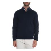 Boss Slim Fit Ulltröja med V-ringning Blue, Herr