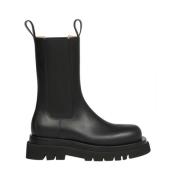 Bottega Veneta Lug Czarny Boots Black, Dam