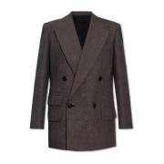 Bottega Veneta Dubbelknäppt blazer Gray, Dam