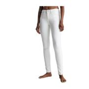 Calvin Klein Mid Rise Skinny Byxor - Uppgradera Din Garderob White, Da...