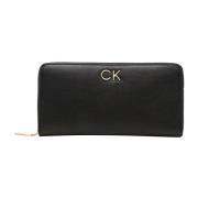 Calvin Klein Dam Re-Lock Plånbok med Dragkedja Black, Dam