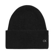 Calvin Klein Lyxig Ull Beanie - Svart Alpacka Blandning Black, Herr