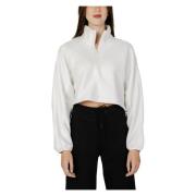 Calvin Klein Hybrid Sherpa Pull Sweatshirt White, Dam