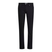 Calvin Klein Svarta Slim Fit Herr Jeans med Fem Fickor Black, Herr