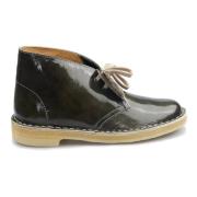 Clarks Klassisk Metallic Läder Ankelboot Gray, Dam