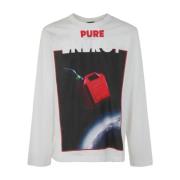 Diesel Sofistikerad Crane Långärmad T-shirt White, Herr