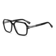 Dsquared2 Stiliga svarta glasögon för moderna män Black, Herr