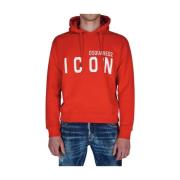 Dsquared2 Röd Hoodie - Icon Red, Herr