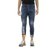 Dsquared2 Edgy Biker Jeans Blue, Herr