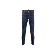 Dsquared2 Slim-fit Denim Jeans med Studs Blue, Herr