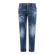 Dsquared2 Blå Ripped Slim-Fit Jeans Aw23 Blue, Herr