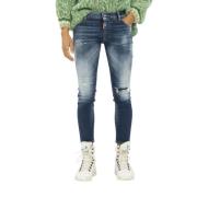 Dsquared2 Slim-Fit Cropped Denim Jeans Blue, Dam