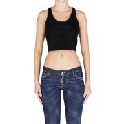 Dsquared2 Crystal Top - Svart, L Black, Dam