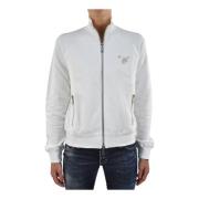 Dsquared2 Vit Zip Sweatshirt med Fickor White, Dam