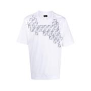 Fendi T-Shirts, Stilfull Kollektion White, Herr