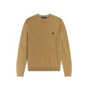 Fred Perry Rundhalsad Stickad Tröja Brown, Herr