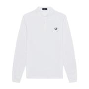 Fred Perry Långärmad Polo Tröja White, Herr