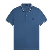 Fred Perry Slim Fit Twin Tipped Polo Blue, Herr