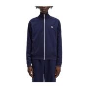 Fred Perry Klassisk Marinblå Zip-Through Sweatshirt Blue, Herr