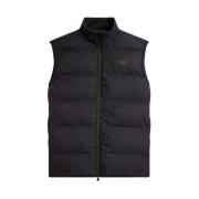 Fred Perry Ärmlös Svart Gilet Black, Herr