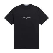 Fred Perry T-Shirts Black, Herr