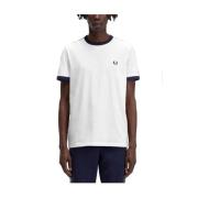 Fred Perry Klassisk Vit Kortärmad T-shirt White, Herr