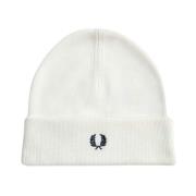 Fred Perry Merinoull Vit Hatt White, Herr