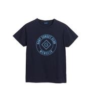 Gant Sunset Club Tryckt T-shirt Blue, Herr