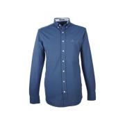 Gant Stickad Piqué Skjorta - M Blue, Herr