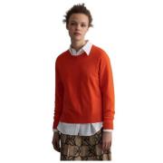 Gant Orange Cashmere Rund Hals Tröja Orange, Dam