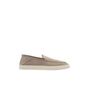 Giorgio Armani Suede Slip-On Sneakers Beige, Herr