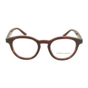 Giorgio Armani Rund Metallram Solglasögon Modell Brown, Herr