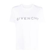Givenchy Vit Aw23 Dam T-shirt - Stilfull och Bekväm White, Dam