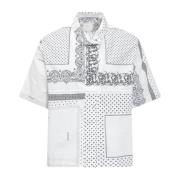 Givenchy Tryckt bomullsskjorta, Tillverkad i Italien White, Herr