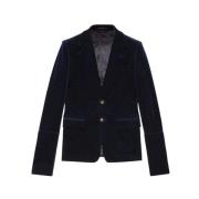 Gucci Avtagbara ärmar enkelknäppt blazer Blue, Herr