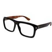 Gucci Gg1462O Dekor Linje Fyrkantig Acetatglasögon Black, Unisex