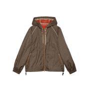 Gucci Double G Slouch-Hood Jacket Brown, Herr