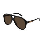 Gucci Vintageinspirerade pilot solglasögon Black, Unisex