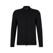 Hugo Boss Praktisk Cardigan med Dragkedja - Regular Fit Black, Herr