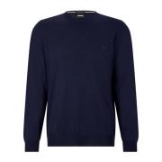 Hugo Boss Herr Ulltröja Botto-L 50476364 Blå Blue, Herr