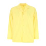 Issey Miyake Gul polyesterskjorta Yellow, Herr